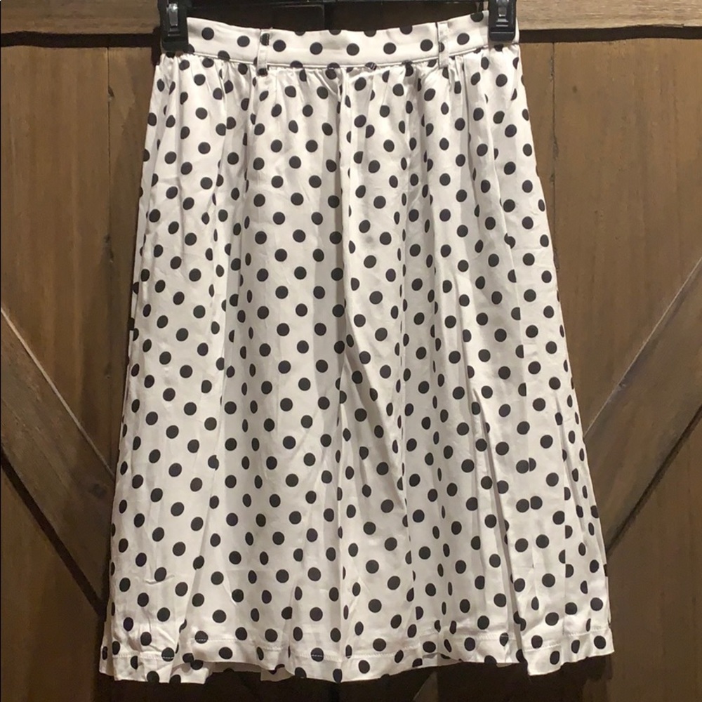 Modcloth black polka dot, A line skirt, Sz M
